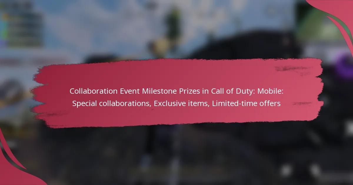 Collaboration Event Milestone Prizes in Call of Duty: Mobile: Special collaborations, Exclusive items, Limited-time offers