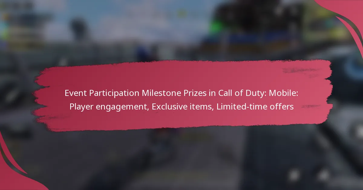 Event Participation Milestone Prizes in Call of Duty: Mobile: Player engagement, Exclusive items, Limited-time offers
