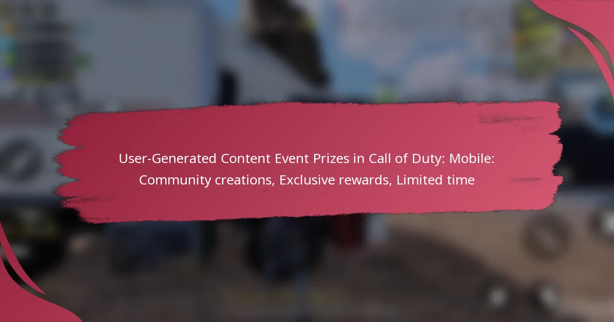 User-Generated Content Event Prizes in Call of Duty: Mobile: Community creations, Exclusive rewards, Limited time