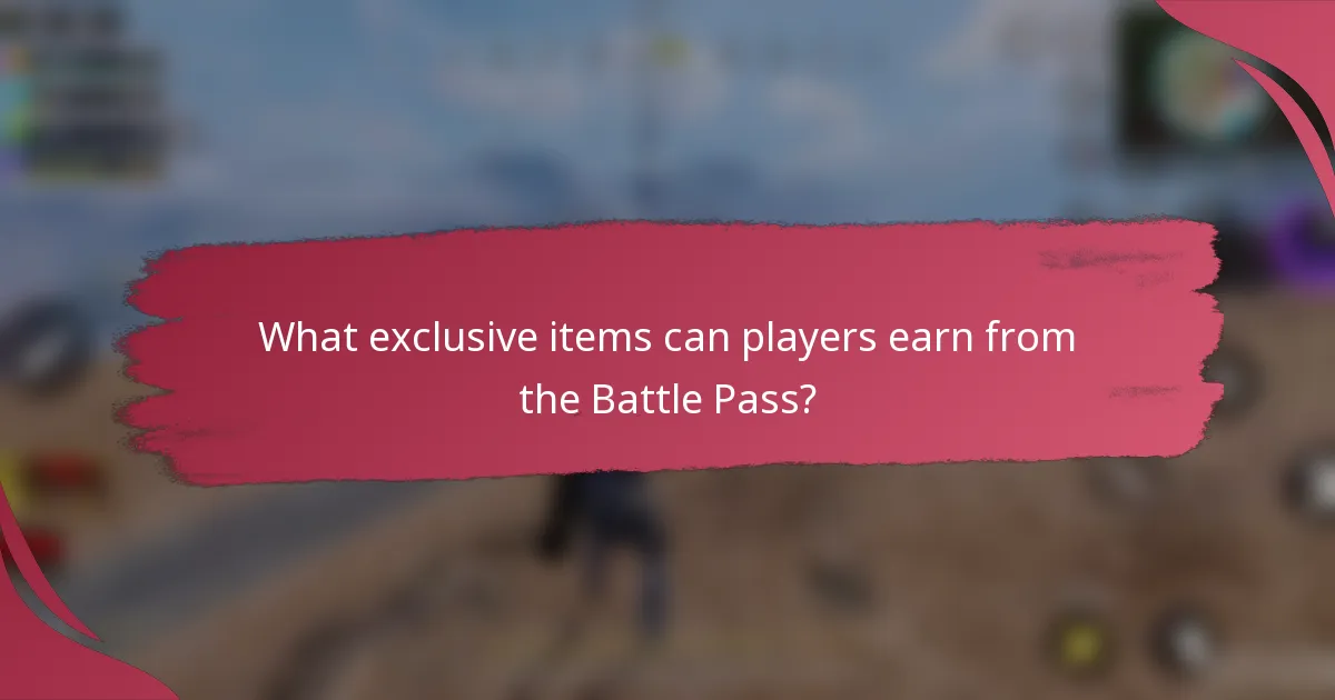 What exclusive items can players earn from the Battle Pass?